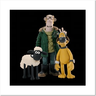 Vintage Sheep TV Series Cartoon The Shaun Posters and Art